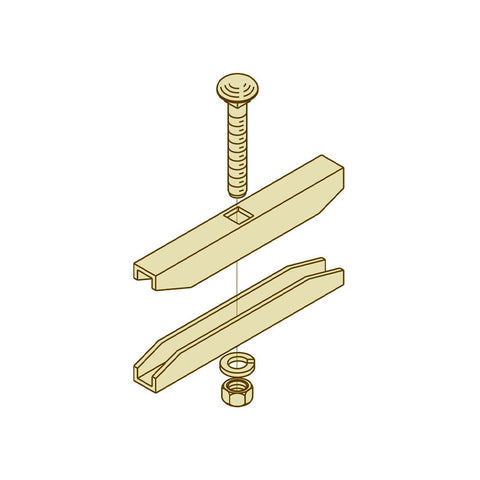 Butt Splice Clamp Kit - Yellow Zinc for 1-1/2" Cable Runway